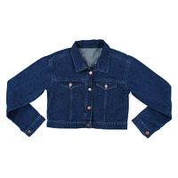 juniors cropped denim jacket