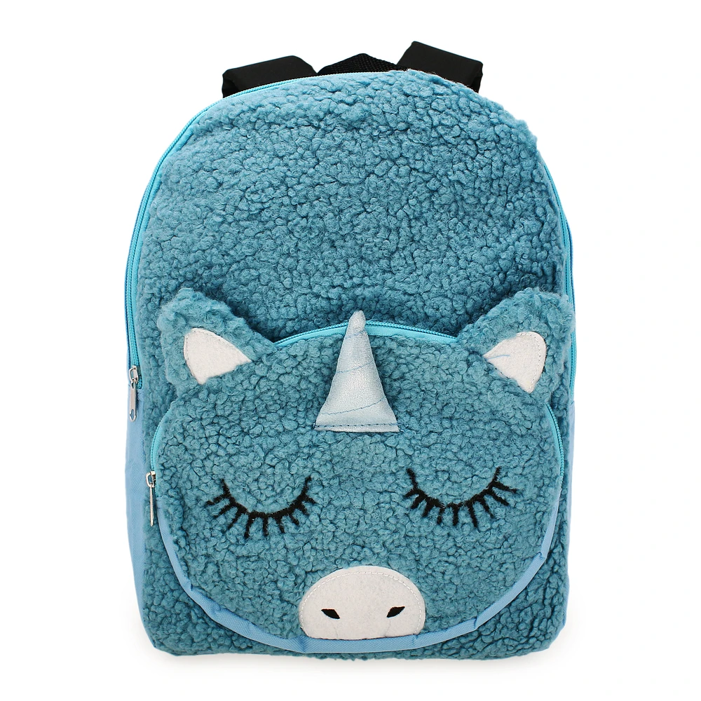 unicorn & llama animal fleece backpack