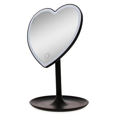 heart-shaped LED vanity mirror
