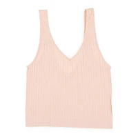 juniors seamless v-neck tank top - pink