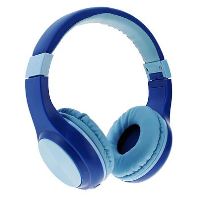 kid-safe 2-in-1 wireless & wired headphones with mic