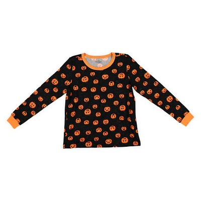 juniors halloween pumpkins pajama top