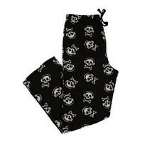 young men's plush lounge pants - skull