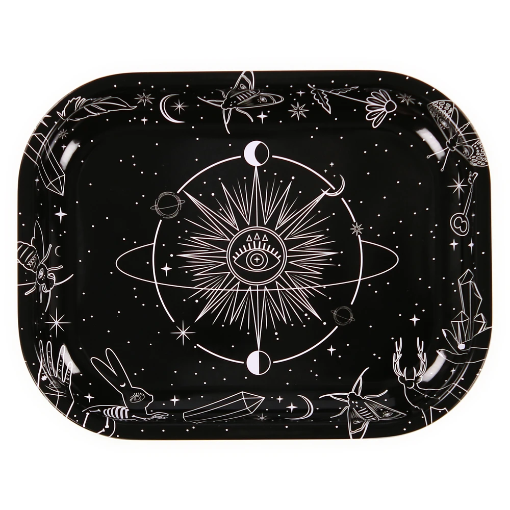 small decorative tray w/ print 7in x 5.5in