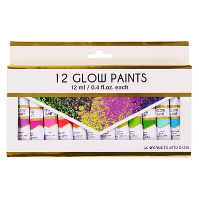 glow-in-the-dark paint 12-count set