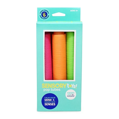 pop tubes sensory fidget toys 3-count