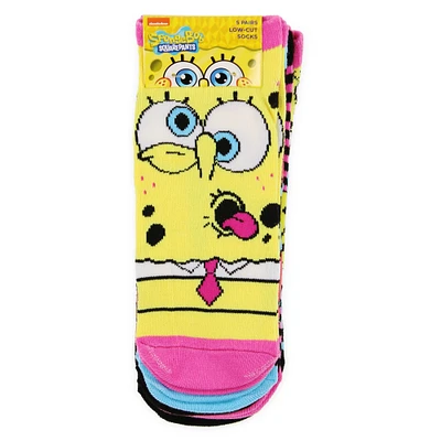 ladies spongebob squarepants funny faces low cut socks