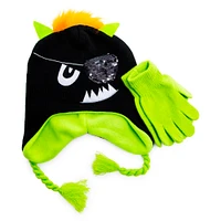 kid's monster winter hat & gloves set