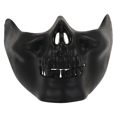 black lower half skull mask