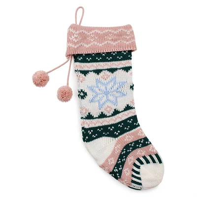 knit fair isle christmas stocking