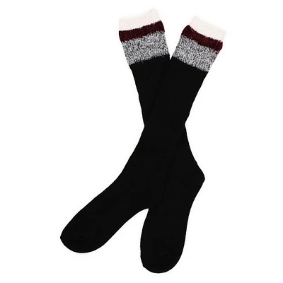 ladies mixed knit slouchy cabin socks, 1 pair