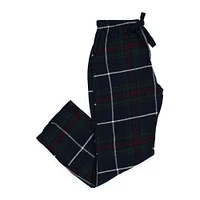 young men's navy plaid flannel lounge pants