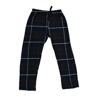 young men's navy plaid flannel lounge pants