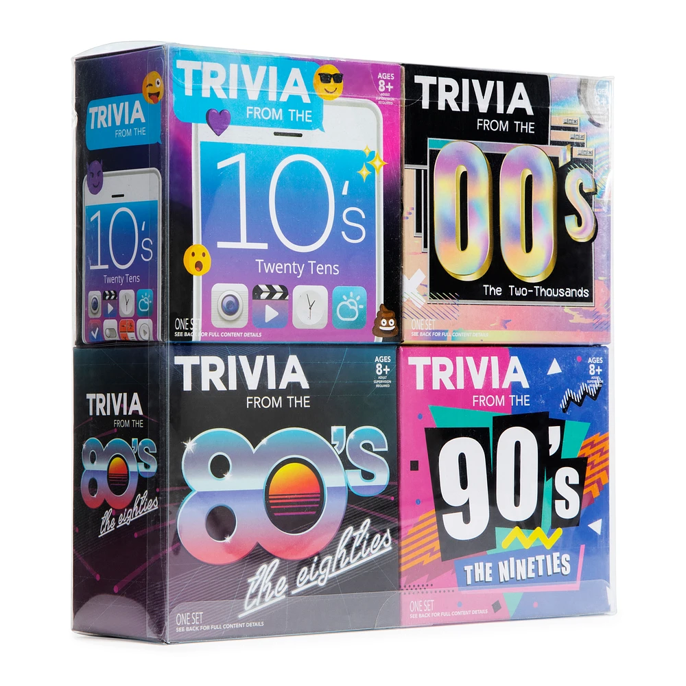 4-in-1 Trivia Card Game - Decades