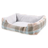 plaid pet cuddler bed 20in x 14in