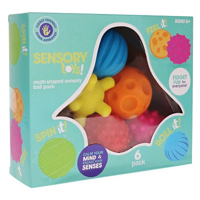 sensory toys multi-shaped sensory ball 6-pack