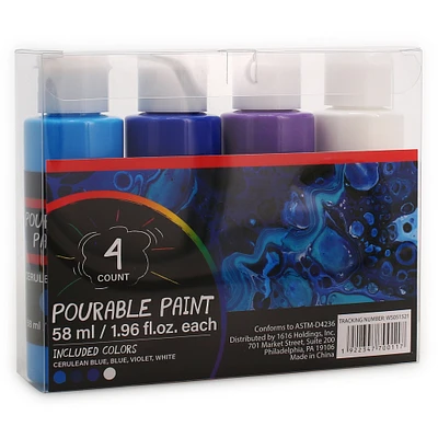 pourable paint set 4-count/58ml each