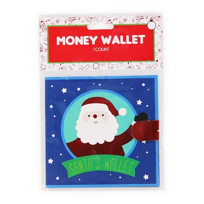 holiday money wallet holder - santa