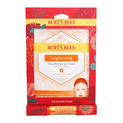 burt's bees® me moment duo - brightening biocellulose gel mask & sweet mandarin lip balm