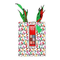 medium holiday kraft bags 6-count - 7in x 9in