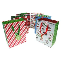 medium holiday kraft bags 6-count - 7in x 9in