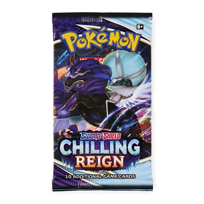 pokemon tcg: sword & shield chilling reign booster pack 10 cards