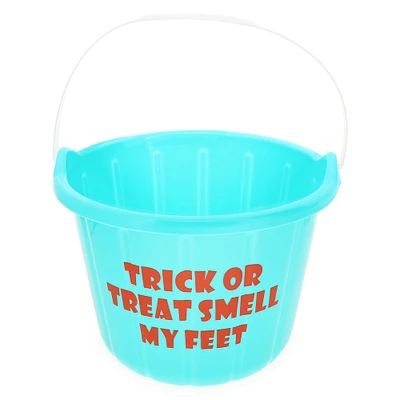 halloween trick-or-treat candy bucket - snarky phrases