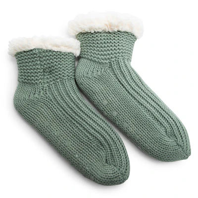 knit sherpa ankle bootie slipper socks