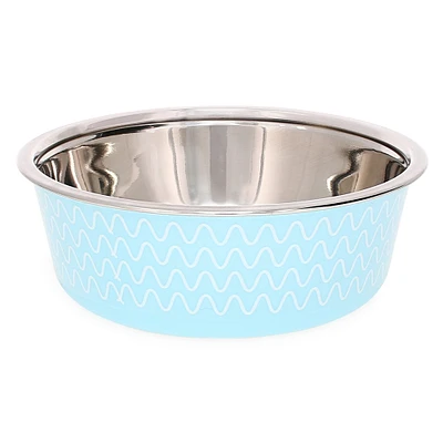 printed metal pet bowl