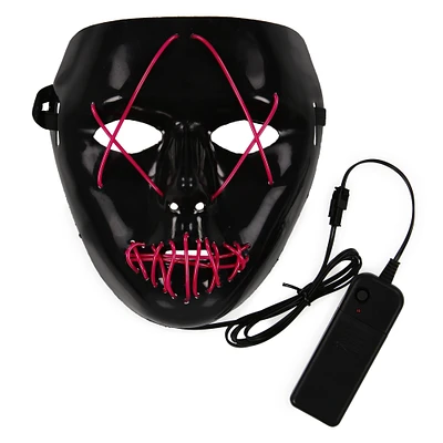 black & purple LED wire halloween mask