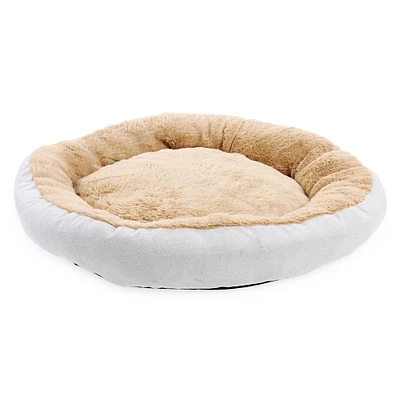 plush round pet bed 22in
