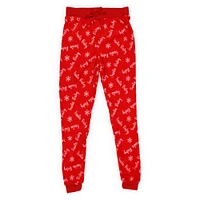 juniors plush joggers - santa baby