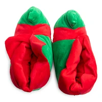 holiday plush elf shoe slippers