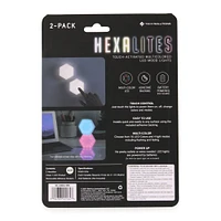 hexalites multi-color touch-activated LED mood lights 2-pack