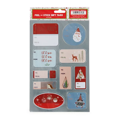peel & stick christmas gift tags -count