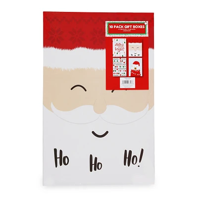 holiday gift boxes 10-pack - santa & friends
