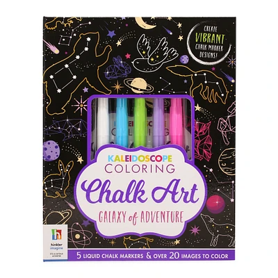 kaleidoscope coloring liquid chalk marker art kit - galaxy of adventure