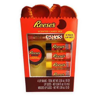 reese's® candy mix 6-pack lip balm & gloss set