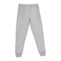 young men's heather gray french terry joggers