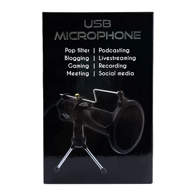 usb microphone with pop filter for PC