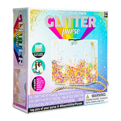 make your own glitter purse DIY kit