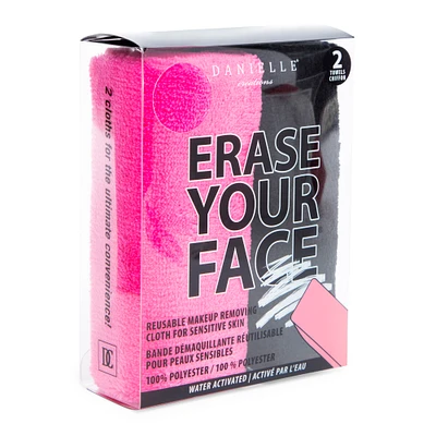 erase your face™ reusable makeup-removing towels 2-count