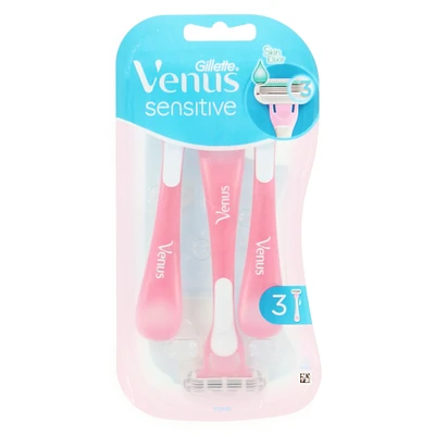 gillette® venus sensitive 3-blade disposable razors 3-count