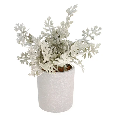 flocked faux house plants 9in