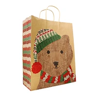 holiday xl large kraft bags 3-pack 12in x 15in