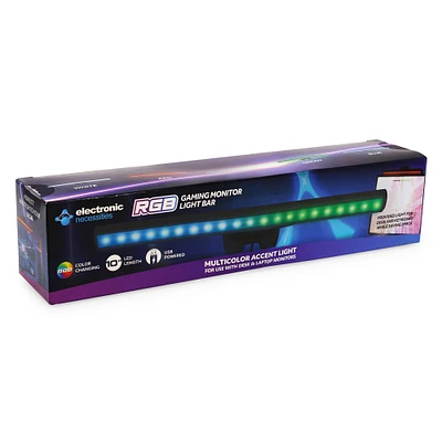 color-changing computer monitor LED light bar 10in