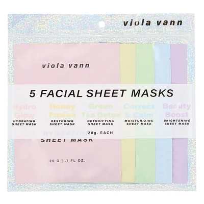 viola vann facial sheet masks 5-pack