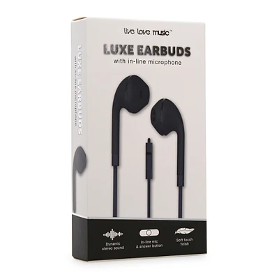 luxe wired earbuds with microphone