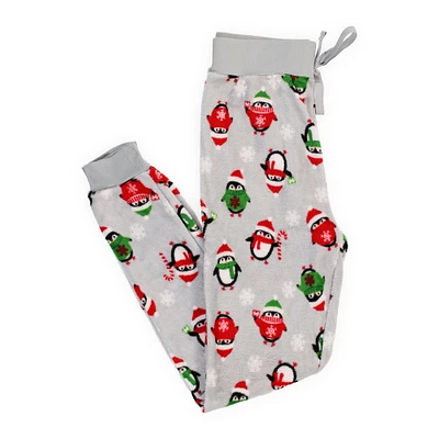 juniors holiday plush joggers - penguins