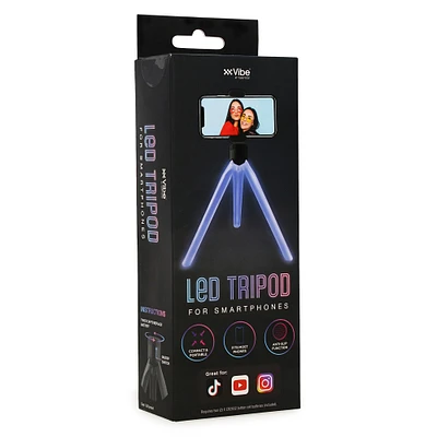 LED tripod for smartphones